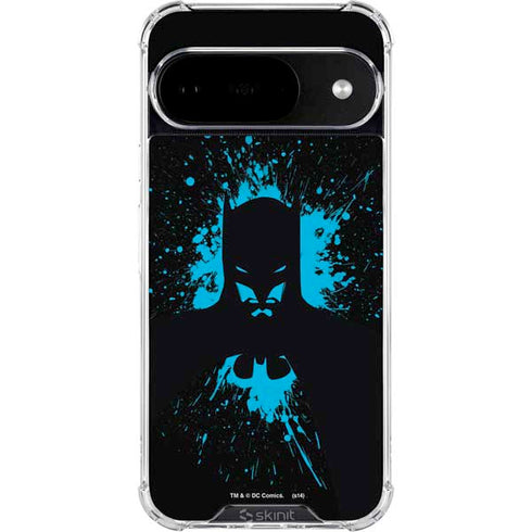DC Comics Batman Blue Splash character shape Google Pixel 10 Clear Case
